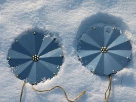 florale Schwebscheiben hochglanz